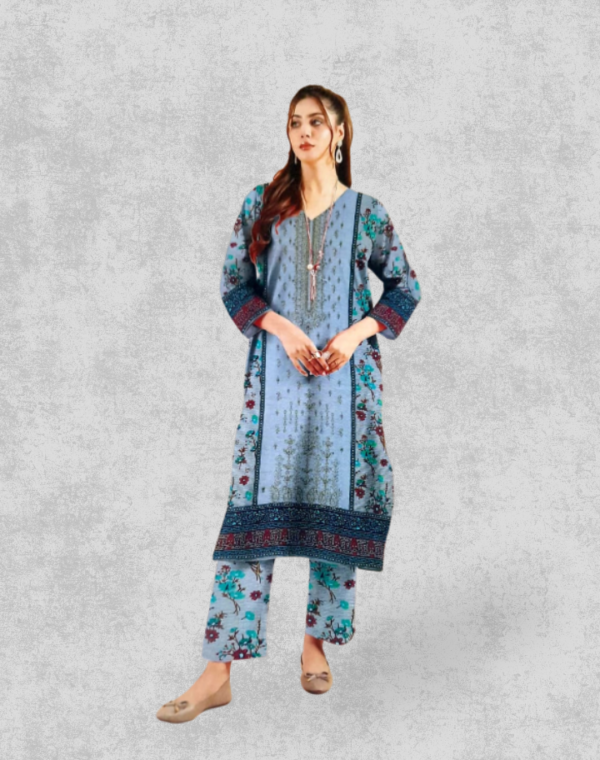 3 Piece Unstitched Women's Khaddar Suit