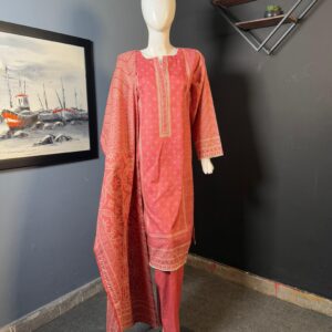 Best Quality 3 Piece Stitched Women's Khaddar Suit 2