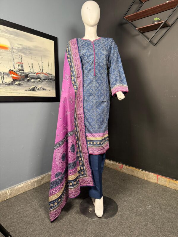 Best quality Bin Saeed 3 piece Stitched Women's Khaddar Suit