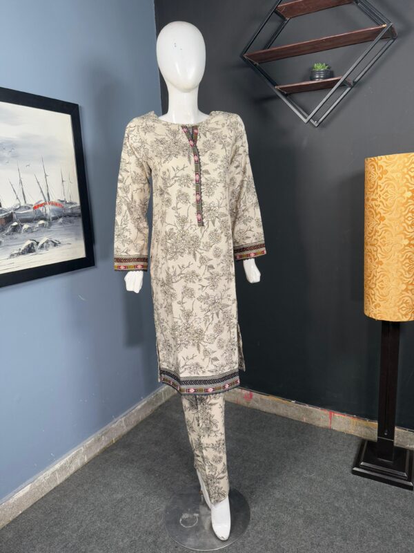 Bin Saeed 2 Piece Stitched Women Khaddar Suit