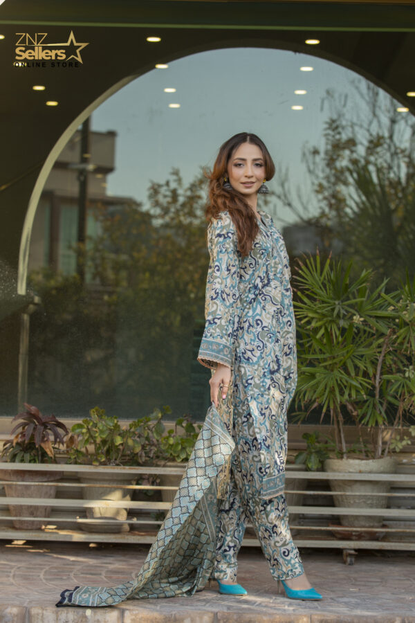 Best quality Bin Saeed 3 piece ready to wear Women's Lawn Suit