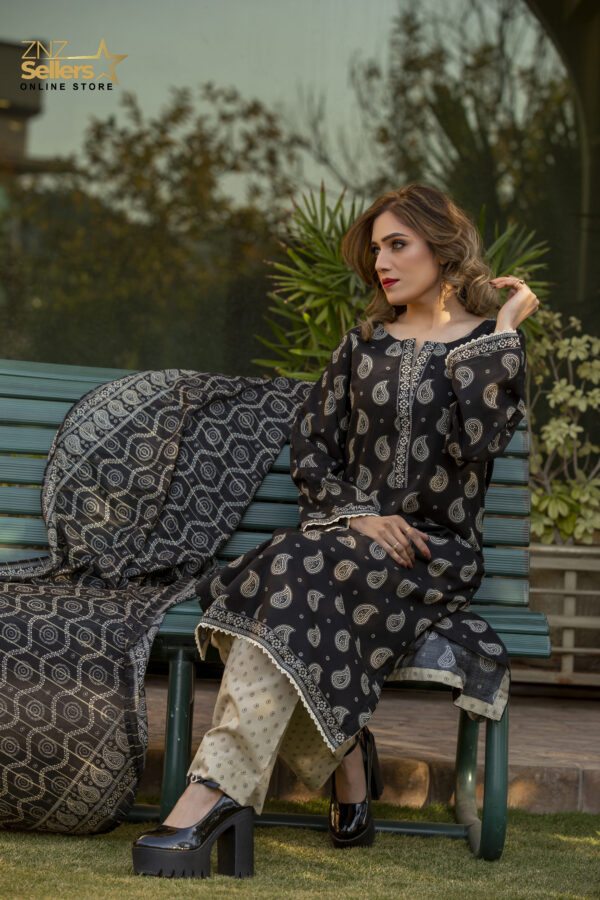 Best quality Bin Saeed 3 piece ready to wear Women's Lawn Suit