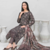 Best quality 3-piece unstitched women's printed suit by Tawakkal Fabric D 5450