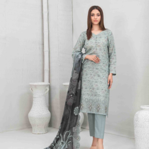 Best quality 3-piece unstitched women's printed suit by Tawakkal Fabric D 5451