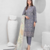 Best quality 3-piece unstitched women's printed suit by Tawakkal Fabric D 5455