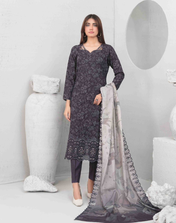 Best quality unstitched women's printed suit by Tawwakal Fabric D 5457