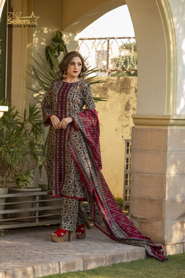 Premium quality Bin Saeed 3 piece ready to wear Women's Lawn Suit