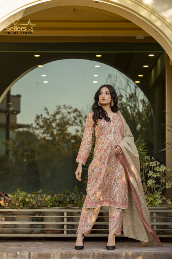 Premium quality Bin Saeed 3 piece stitched Women's Lawn Suit